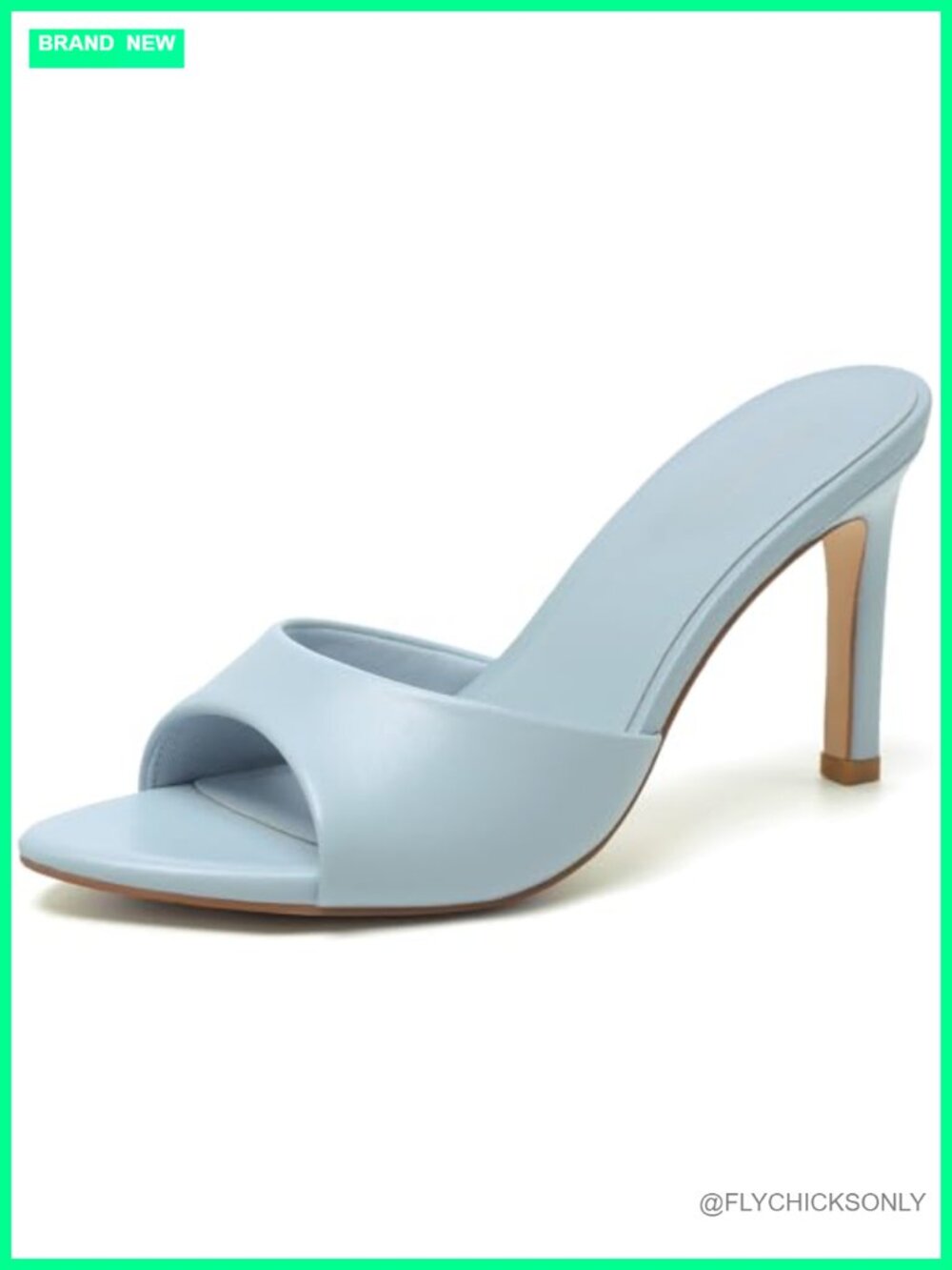 Women's Heeled Mule Sandals Pointed Open Toe Slip-On Stiletto Dressy Shoes